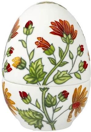 Goebel - Fitz and Floyd "Colourful Flora" porcelanowy pojemnik jajko
