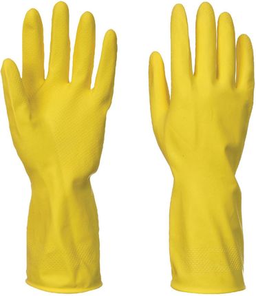 Lateksowa rękawica gospodarcza PORTWEST [A800] (240szt) Kolor: Żółty Rozmiar: L