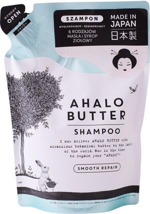 Ahalo Butter Smooth Repair wygładzająco-regenerujący szampon do włosów z 6 rodzajami masła i syropem ziołowym 400ml