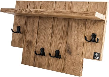 Emra Wood Design Wdc-42 Wieszak Ścienny Drewniany Naturalny Dąb Olcha Od 50 Do 80cm