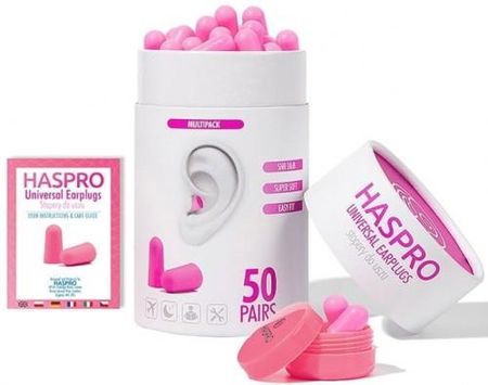 Stopery Do Uszu Haspro Tube50 Różowe