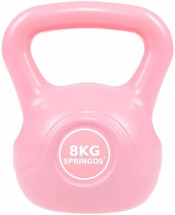 Springos Hantla Kettlebell Abs 8Kg Odważnik Różowy