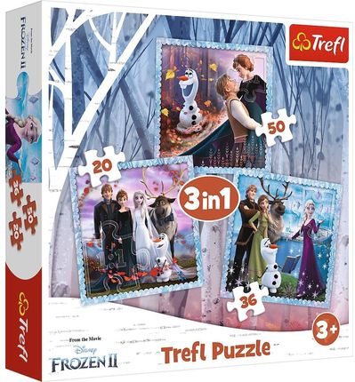 Trefl Puzzle 3W1 Kraina Lodu Magiczna opowieść 34853