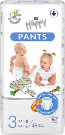 Pieluchomajtki dla dzieci Bella Baby Happy Pants Midi (6-11 kg) 48 szt.