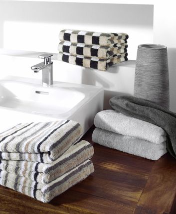 Cawo Frottier Ręcznik 70X140 Cm Lifestyle Stripes Kiesel 32929 - zdjęcie 2