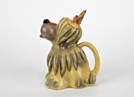 Witek Home Ceramiczny Imbryk Pies Zielono-Żółty 24502