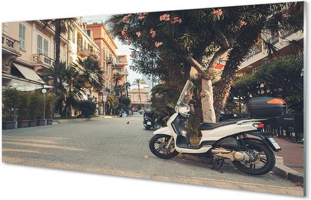 Tulup Obrazy Na Szkle Motocykle Palmy Miasto Lato 140X70Cm