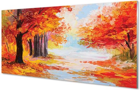 Tulup Obrazy Akrylowe Jesień Liście Drzewa 100X50Cm