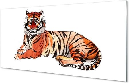 Tulup Obrazy Na Szkle Malowany Tygrys 125X50Cm