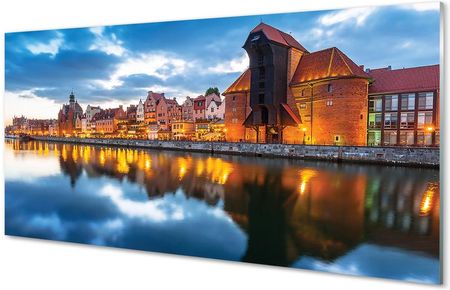 Tulup Obrazy Akrylowe Gdańsk Rzeka Budynki 100X50Cm