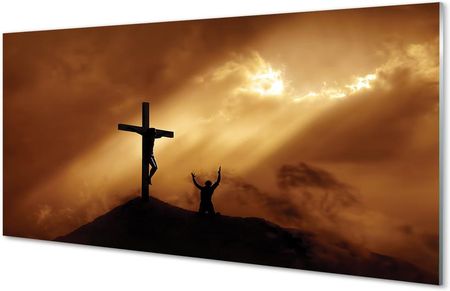 Tulup Obrazy Akrylowe Światło Jezus Krzyż 140X70Cm