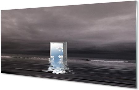 Tulup Panel Szklany Morze Drzwi Niebo 100X50Cm