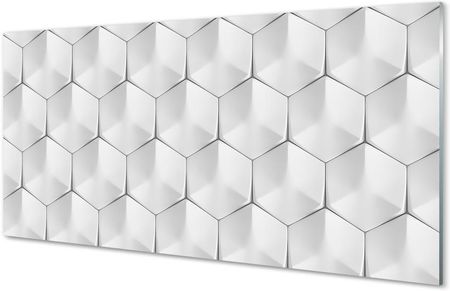 Tulup Szklany Panel Sześciokąty 3D 100X50Cm