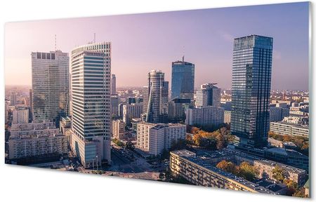 Tulup Panel Szklany Warszawa Wieżowce Panorama 140X70Cm