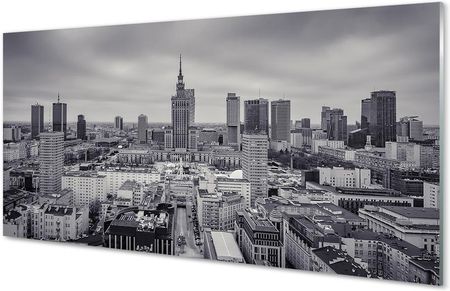 Tulup Panel Szklany Warszawa Wieżowce Panorama 100X50Cm