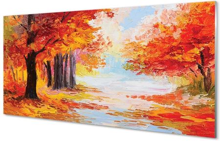 Tulup Obrazy Na Szkle Jesień Liście Drzewa 120X60Cm
