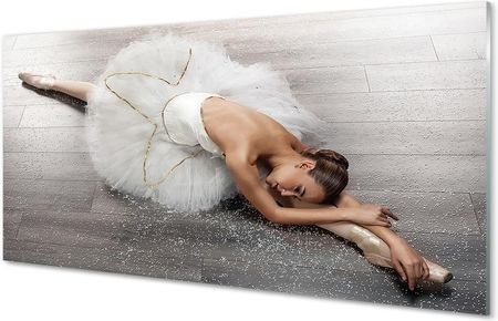 Tulup Obrazy Na Szkle Kobieta Biała Sukienka Baletnica 125X50Cm