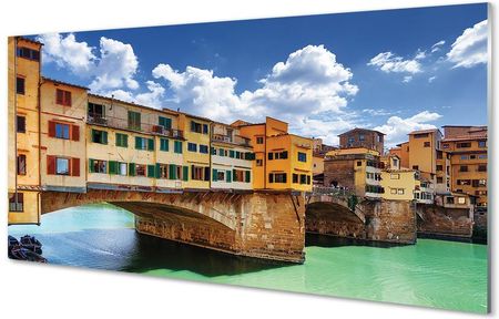 Tulup Obrazy Akrylowe Włochy Mosty Rzeka Budynki 100X50Cm