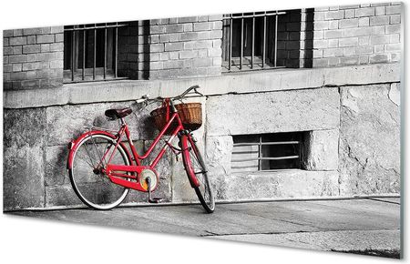 Tulup Obrazy Akrylowe Rower Czerwony Z Koszykiem 100X50Cm