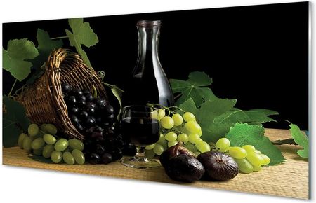 Tulup Obrazy Akrylowe Kosz Liście Winogrono Wino 120X60Cm