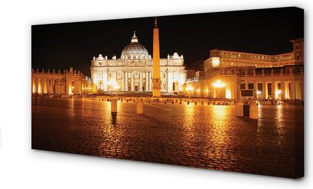 Tulup Obrazy Na Płótnie Rzym Bazylika Plac Noc 140X70Cm