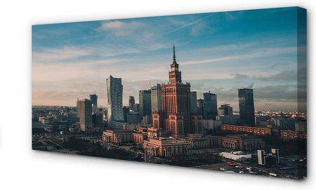 Tulup Obrazy Na Płótnie Warszawa Wieżowce Panorama Wschód Słońca 120X60Cm