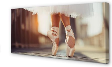 Tulup Obrazy Na Płótnie Białe Baletki Kobieta Nogi 140X70Cm