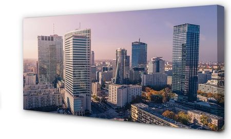 Tulup Obrazy Na Płótnie Warszawa Wieżowce Panorama 125X50Cm