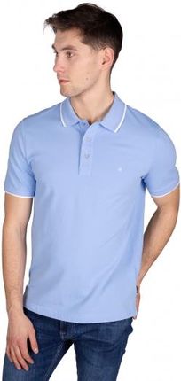 Calvin Klein Polo Męskie Tipping Niebieski S - Ceny i opinie T-shirty i koszulki męskie ZMYU