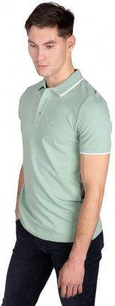 Calvin Klein Polo Męskie Tipping Zielony S - Ceny i opinie T-shirty i koszulki męskie SSLH