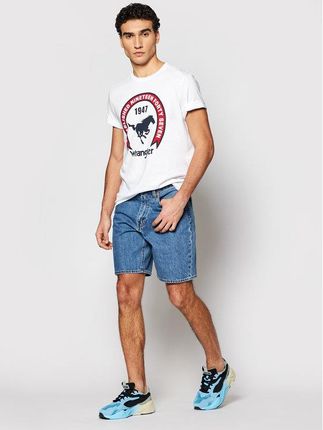 Wrangler T Shirt Americana Tee W7AGD3989 Biały Regular Fit - zdjęcie 2