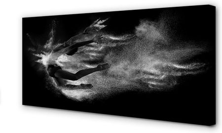 Tulup Obrazy Na Płótnie Kobieta Balet Dym Szare Tło 100X50Cm