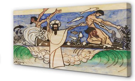 Tulup Obrazy Na Płótnie Szkic Jezus Morze 120X60Cm