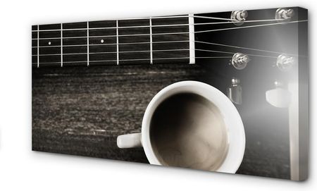 Tulup Obrazy Na Płótnie Kawa Gitara 120X60Cm