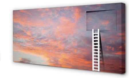 Tulup Obrazy Na Płótnie Drabina Niebo Zachód Słońca 125X50Cm