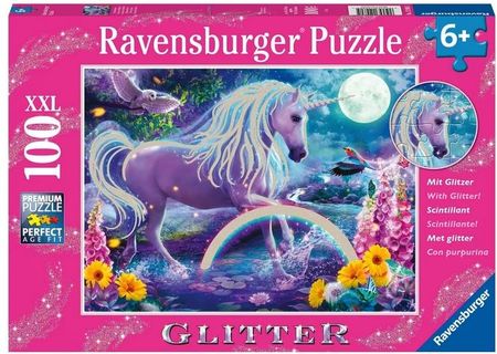 Ravensburger Puzzle 100El. Brokatowy Jednorożec 12980