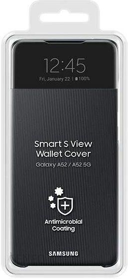 Samsung S View Wallet Cover do Galaxy A52 Czarny (EF-EA525PBEGEE)