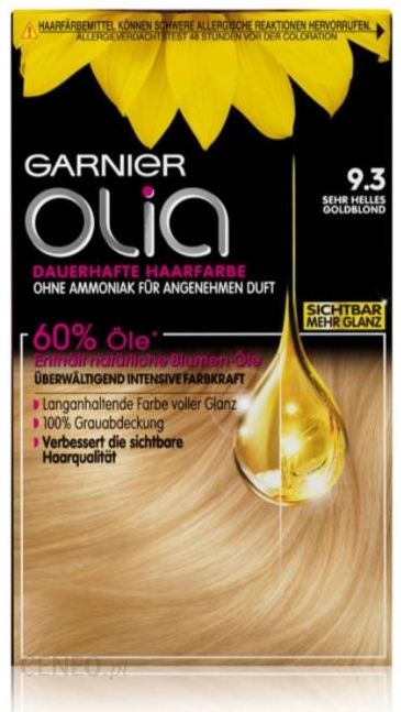 Garnier Olia 93 Bardzo jasny złoty blond Farba do włosów - Opinie i ceny na