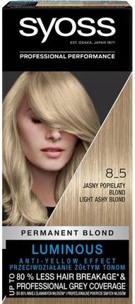 Syoss Permanent Blond farba do włosów trwale koloryzująca 8_5 Jasny Popielaty Blond