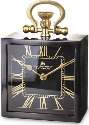 Pigmejka Zegar Stojący Złoto Brązowy Metalowy 24X15Cm