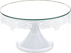 Zdjęcie Art Pol Metalowa Patera Dekoracyjna Biała Szkło 29,5Cm (7886155) - Bytom