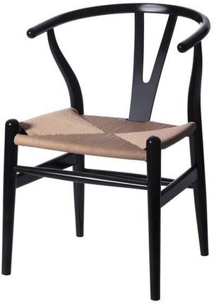 Stepin2Design Krzesło Bonbon Czarno Naturalne Rattanowo Jesionowe 61941