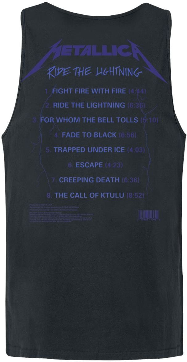 metallica ride the lightning tank top