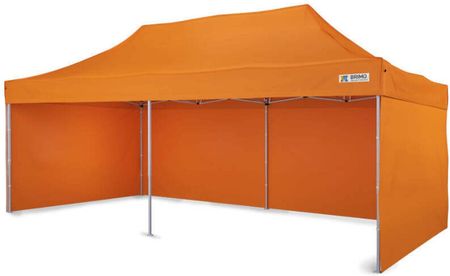 Brimo Namiot Składany Super Stalowy 3x6m plus 3 ściany Pomarańczowy
