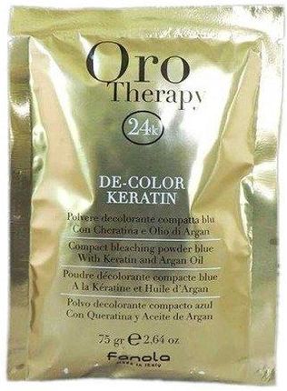 Fanola Oro Therapy De-Color Keratin Rozjaśniacz Niebieski w Proszku 75g