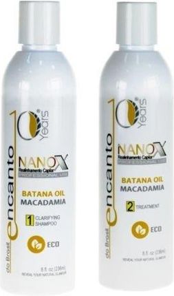 Encanto do Brasil Nanox Batan Oil Zestaw do Keratynowego Prostowania Włosów 2x 236ml