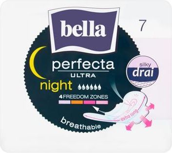 Bella Perfecta Ultra Night Podpaski Silky Drai 7Szt.