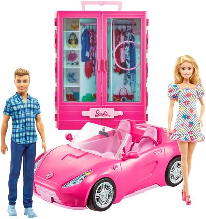 Barbie Zestaw Szafa + Kabriolet + Lalka Barbie i Ken GVK05