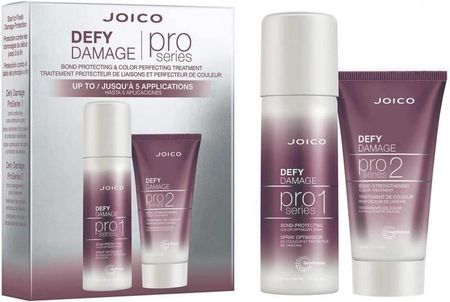 Joico Defy Damage Pro series 1 Color Optimizer Spray, Pro Series 2 Color Treatment - Zestaw, Spray ochronny, maska intensywnie regenerująca, 57ml, 50m
