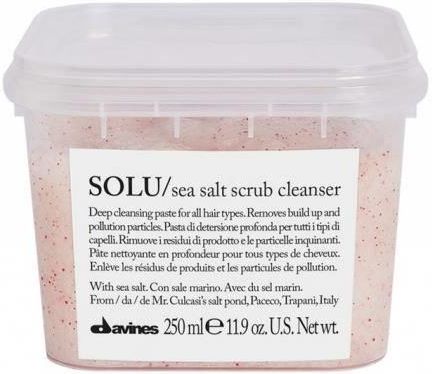 Davines SOLU sea salt scrub cleanser - Głęboko oczyszczająca pasta, peeling do skóry głowy, 75ml